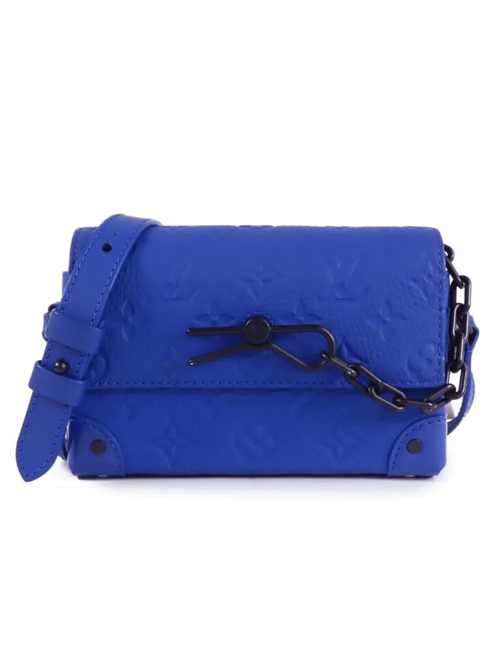 Louis Vuitton Steamer Wearable Wallet Blue Monogram Taurillon Shoulder Bag